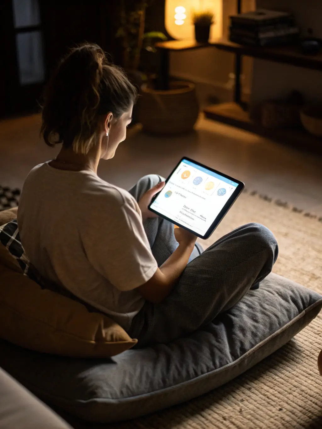 A futuristic interface showing a virtual assistant seamlessly interacting with a customer, highlighting the capabilities of AI Voice Bots.